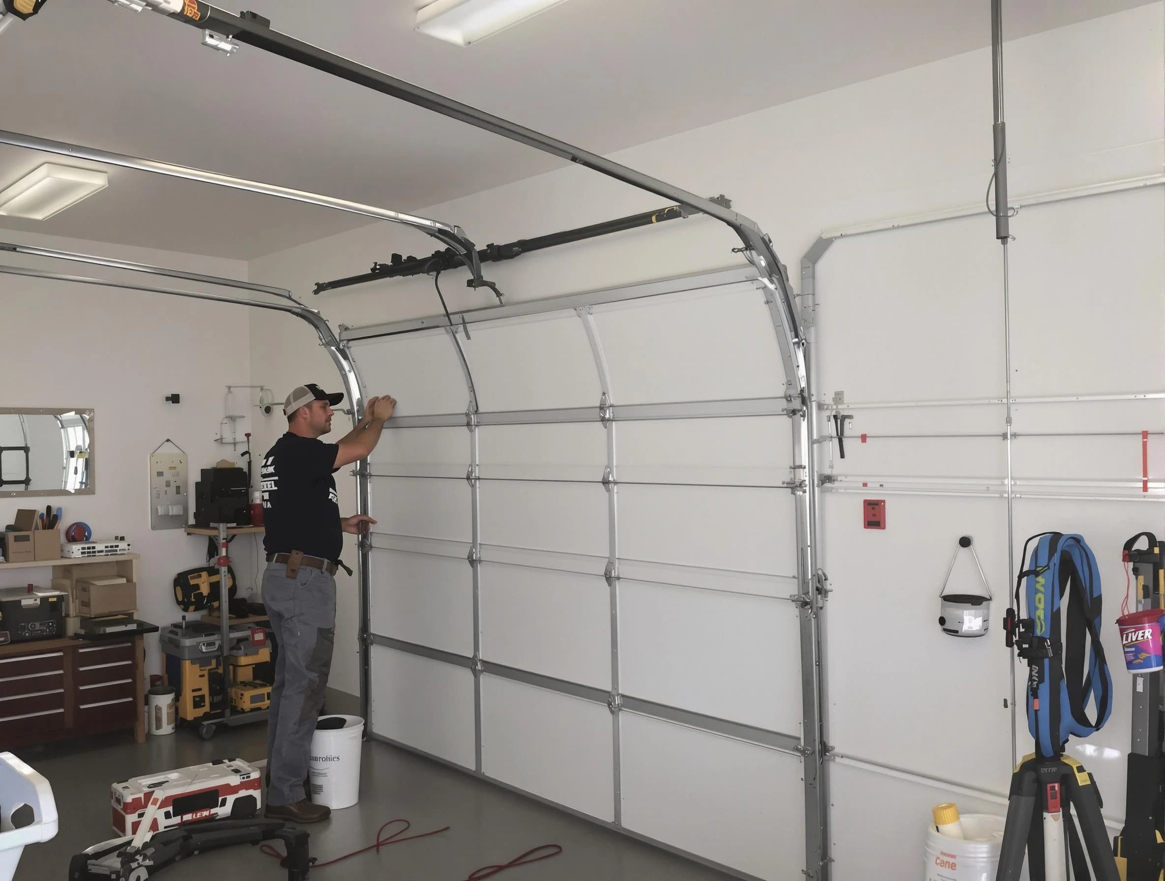 Bennett Garage Door Repair team installing new garage door in Bennett