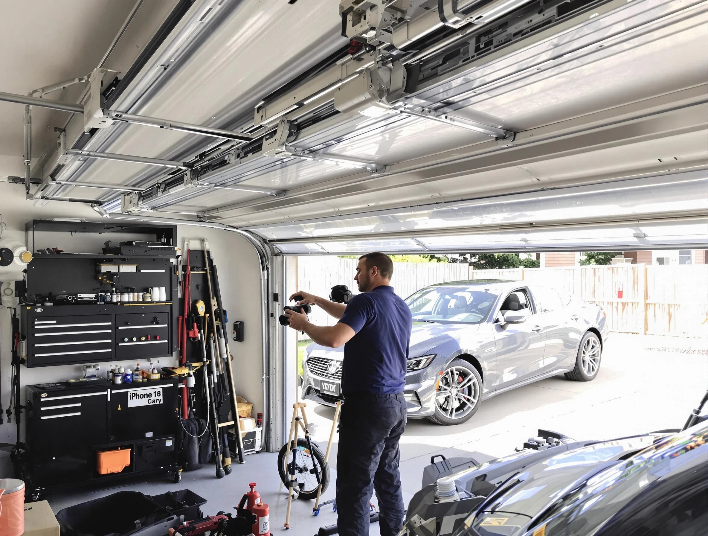 Bennett Garage Door Repair technician fixing noisy garage door in Bennett