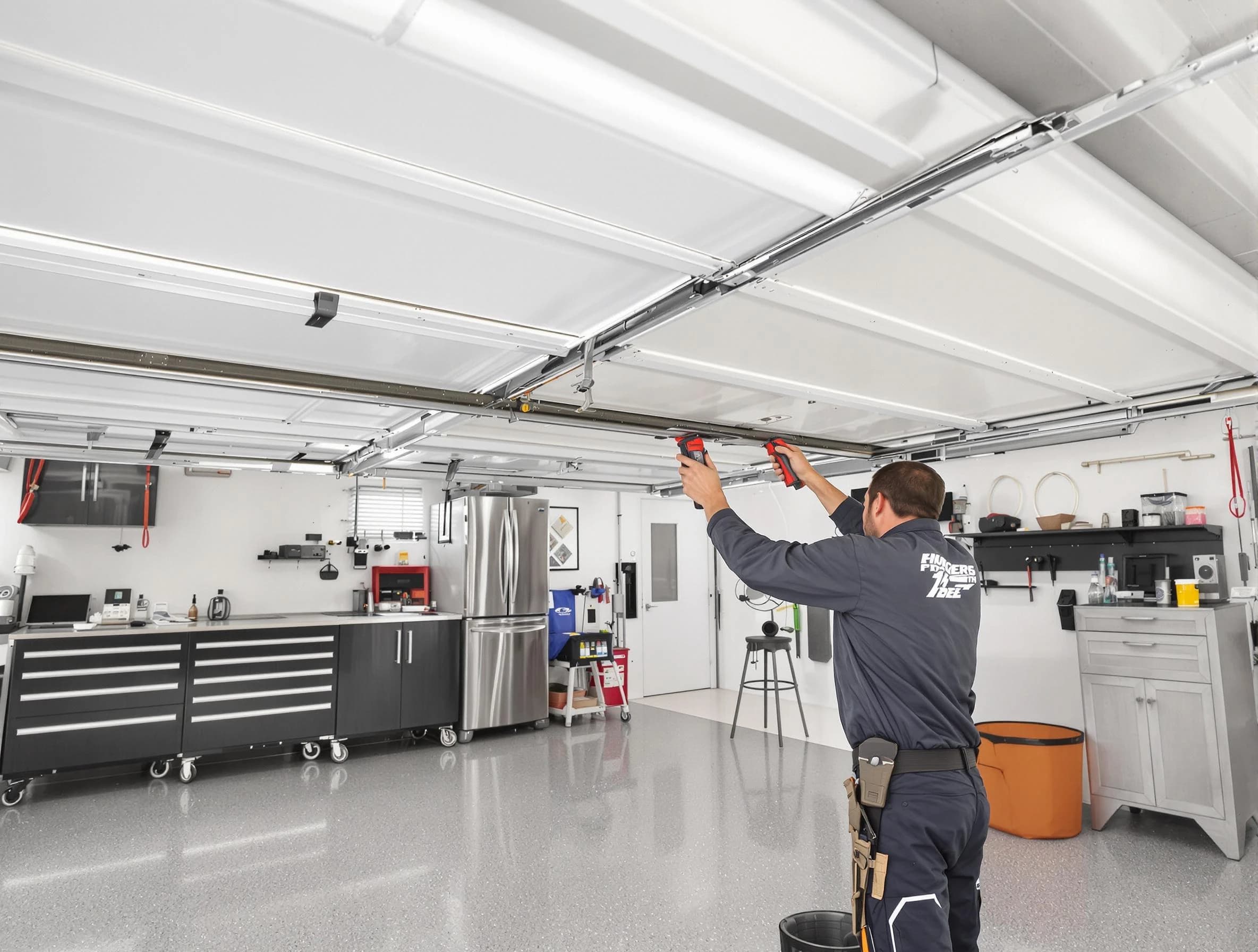 Overhead garage door repair service by Bennett Garage Door Repair in Bennett