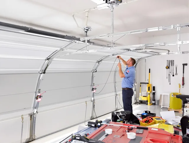 Garage door cable repair service by Bennett Garage Door Repair in Bennett